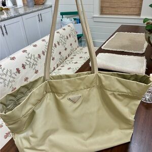 Prada   Saffiano  Light Tan Tote Bag